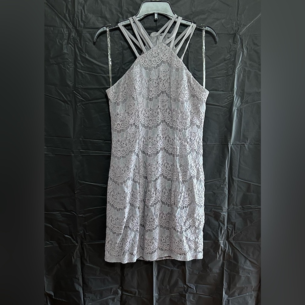 Beautiful Speechless grey laces dress like new.